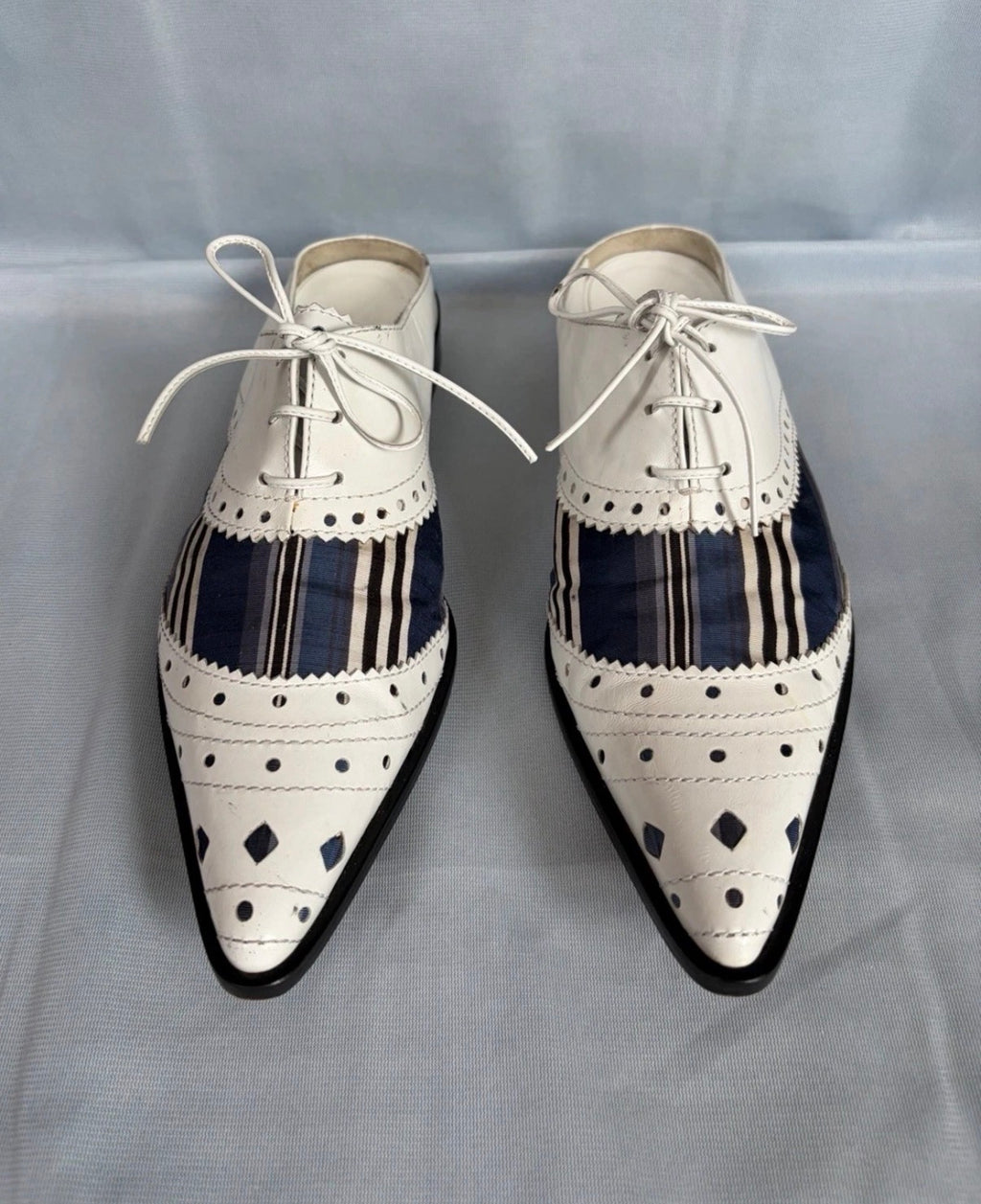 John Galliano Spring/2002 Pointed Slip On Flat Shoes Lace Up 39.5eu