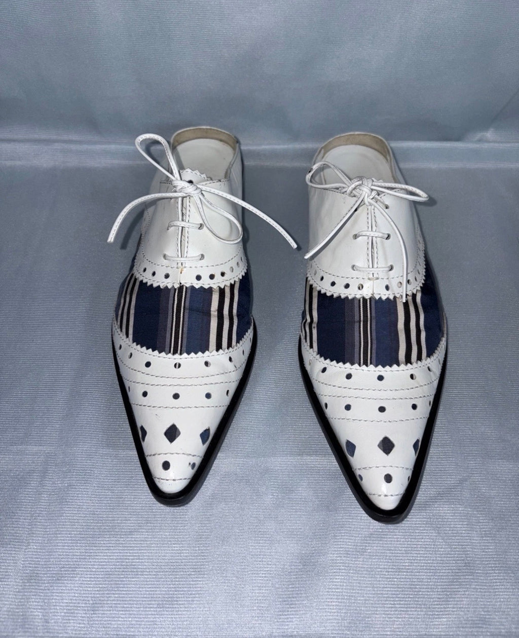 John Galliano Spring/2002 Pointed Slip On Flat Shoes Lace Up 39.5eu