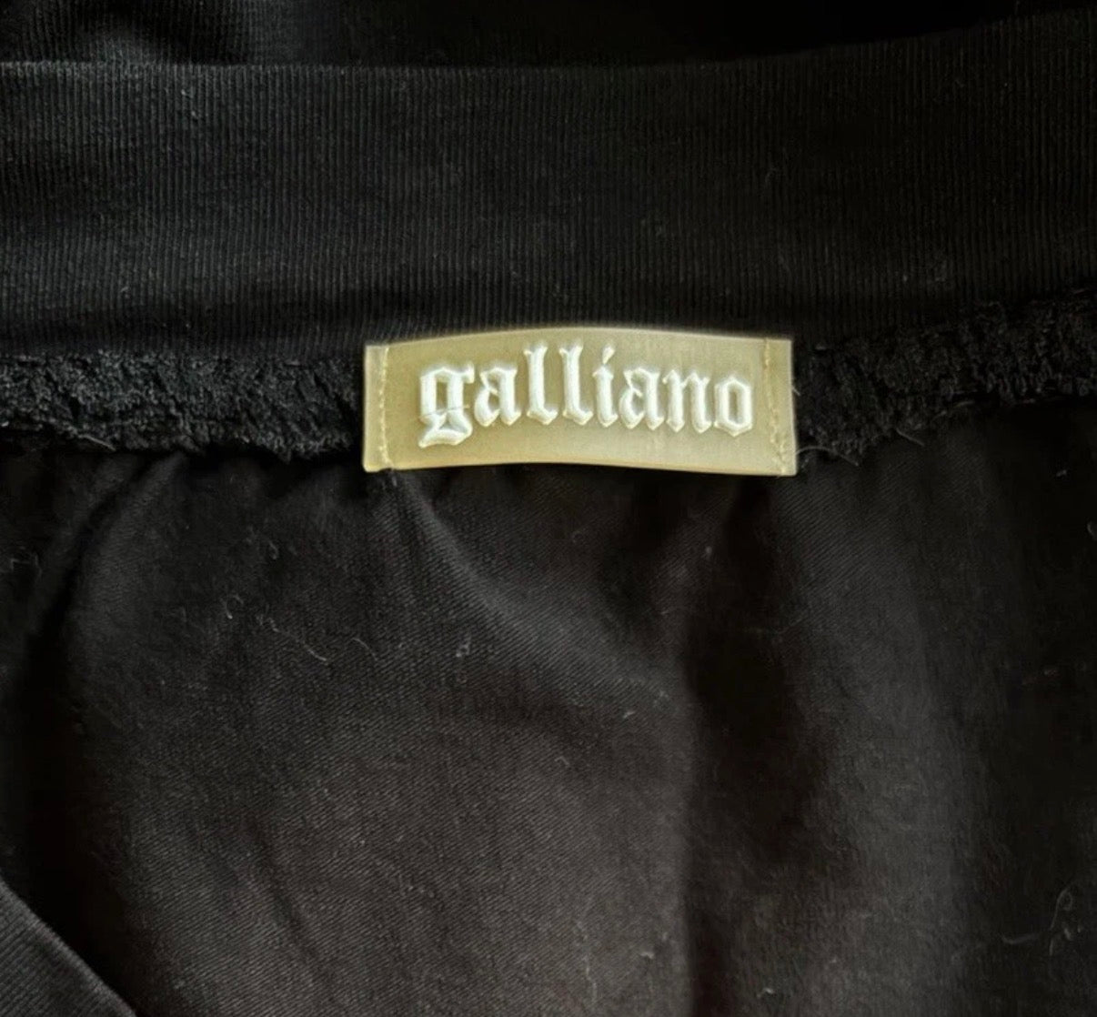 John Galliano 2000s Black Long Sleeve Top Sequin Embroidery L