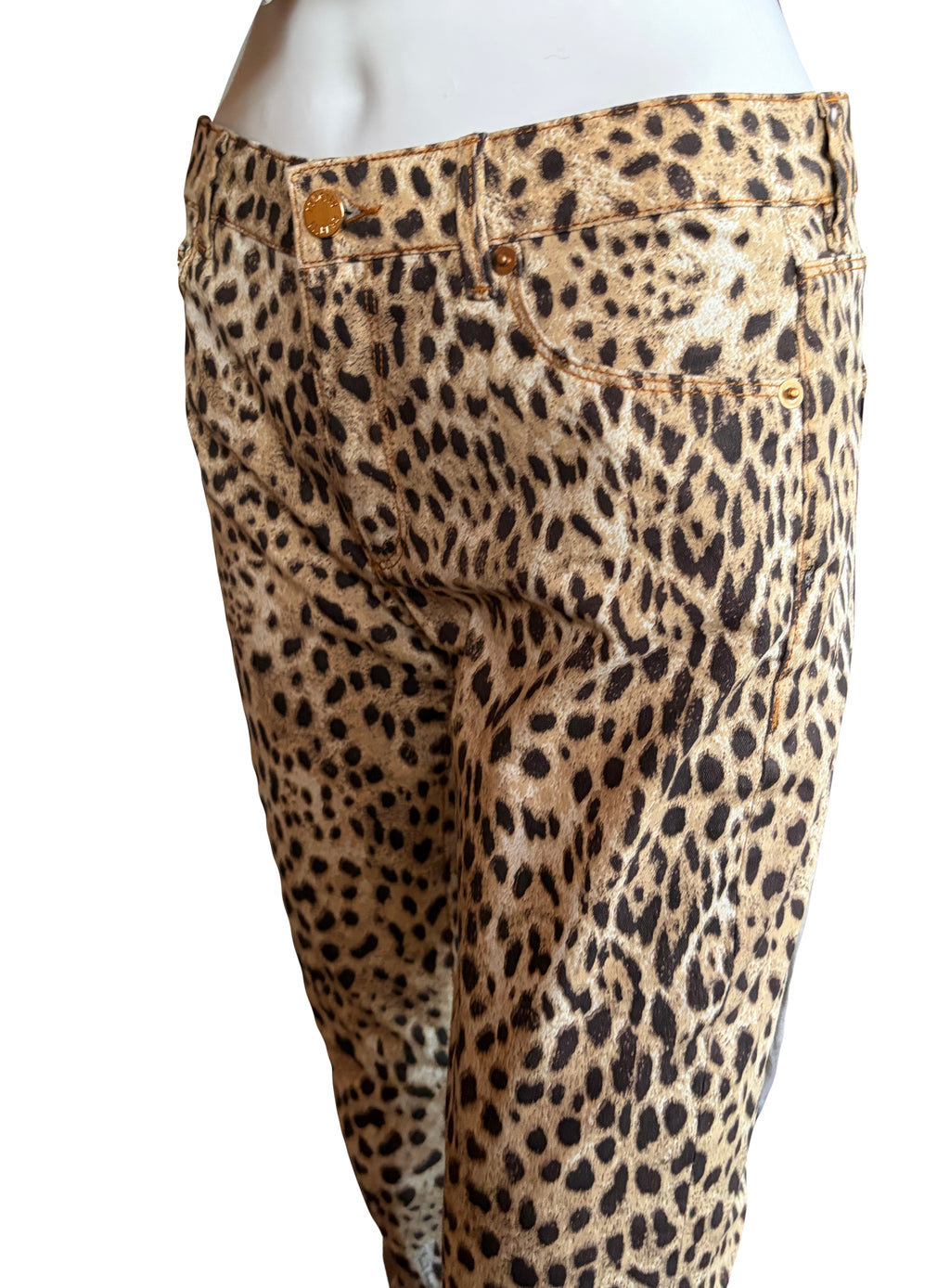 Roberto Cavalli 2000s Vintage Leopard Print Jeans 42IT