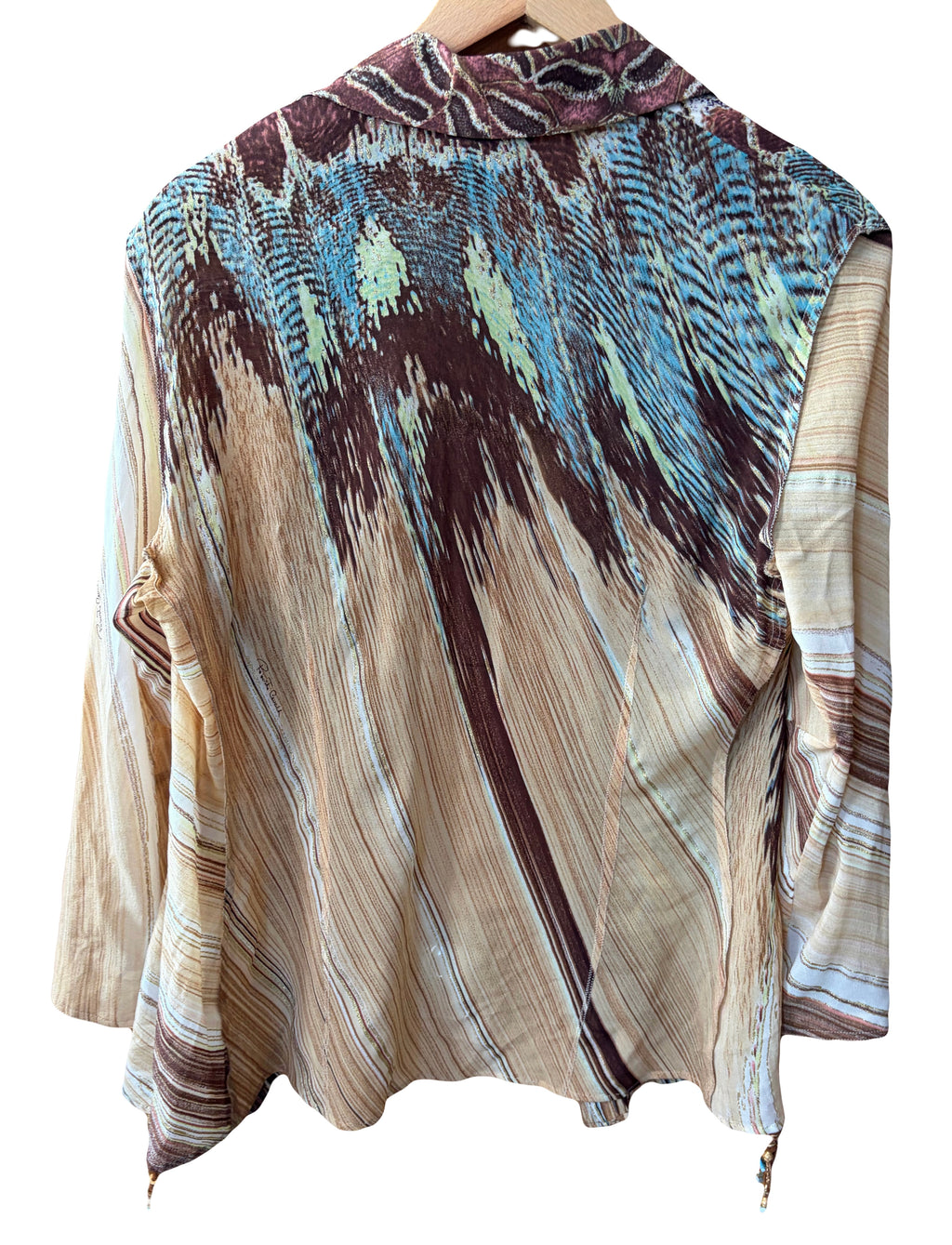 Roberto Cavalli 2003/2004 Feather Print Blouse 2000s