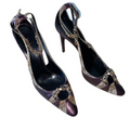 Gucci Dragon Heels Fall/2004 by Tom Ford Era Burgundy Leather GG Canvas Swarovski