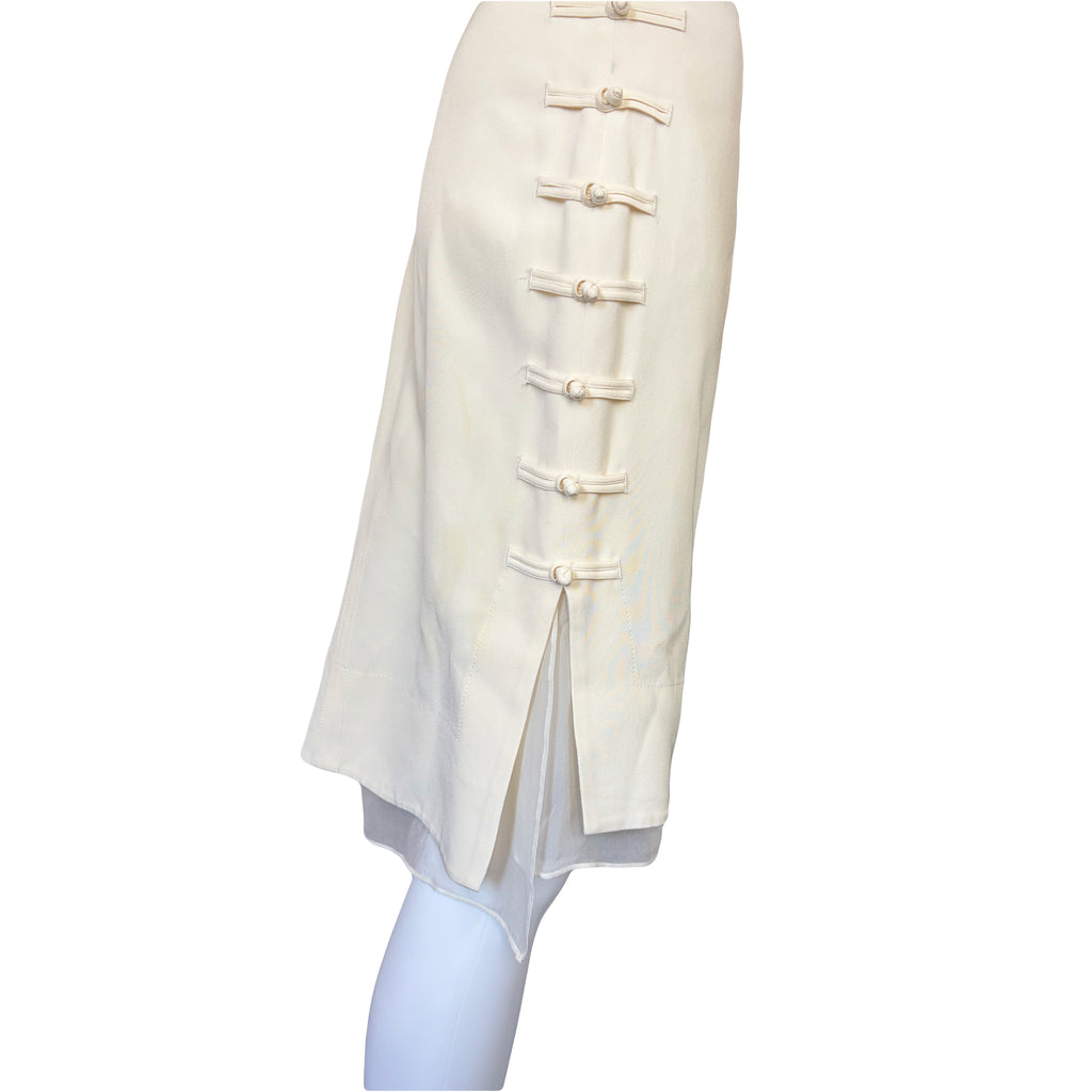 Emilio Pucci Ivory Silk Lace Corset Dress Spring/Summer 2013 Lace Long Sleeves 8uk
