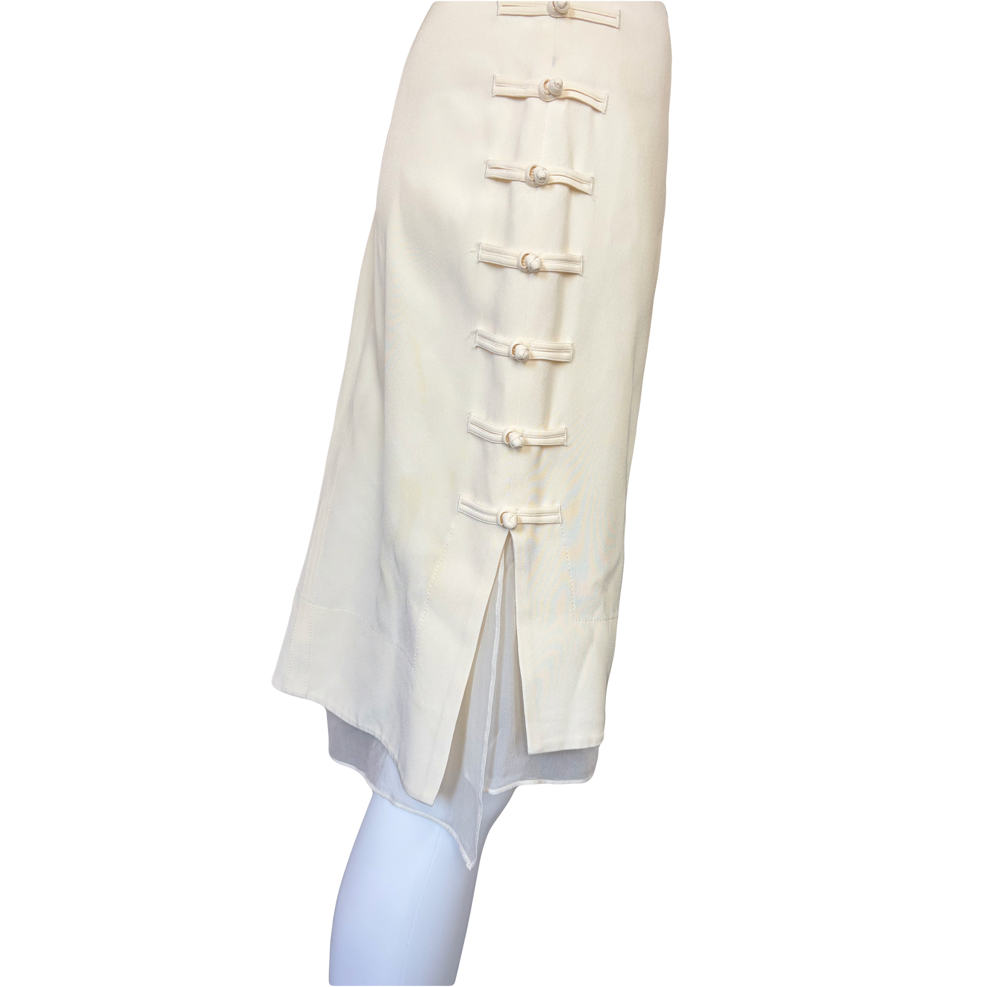 Emilio Pucci Ivory Silk Lace Corset Dress Spring/Summer 2013 Lace Long Sleeves 8uk