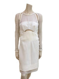 Emilio Pucci Ivory Silk Lace Corset Dress Spring/Summer 2013 Lace Long Sleeves 8uk