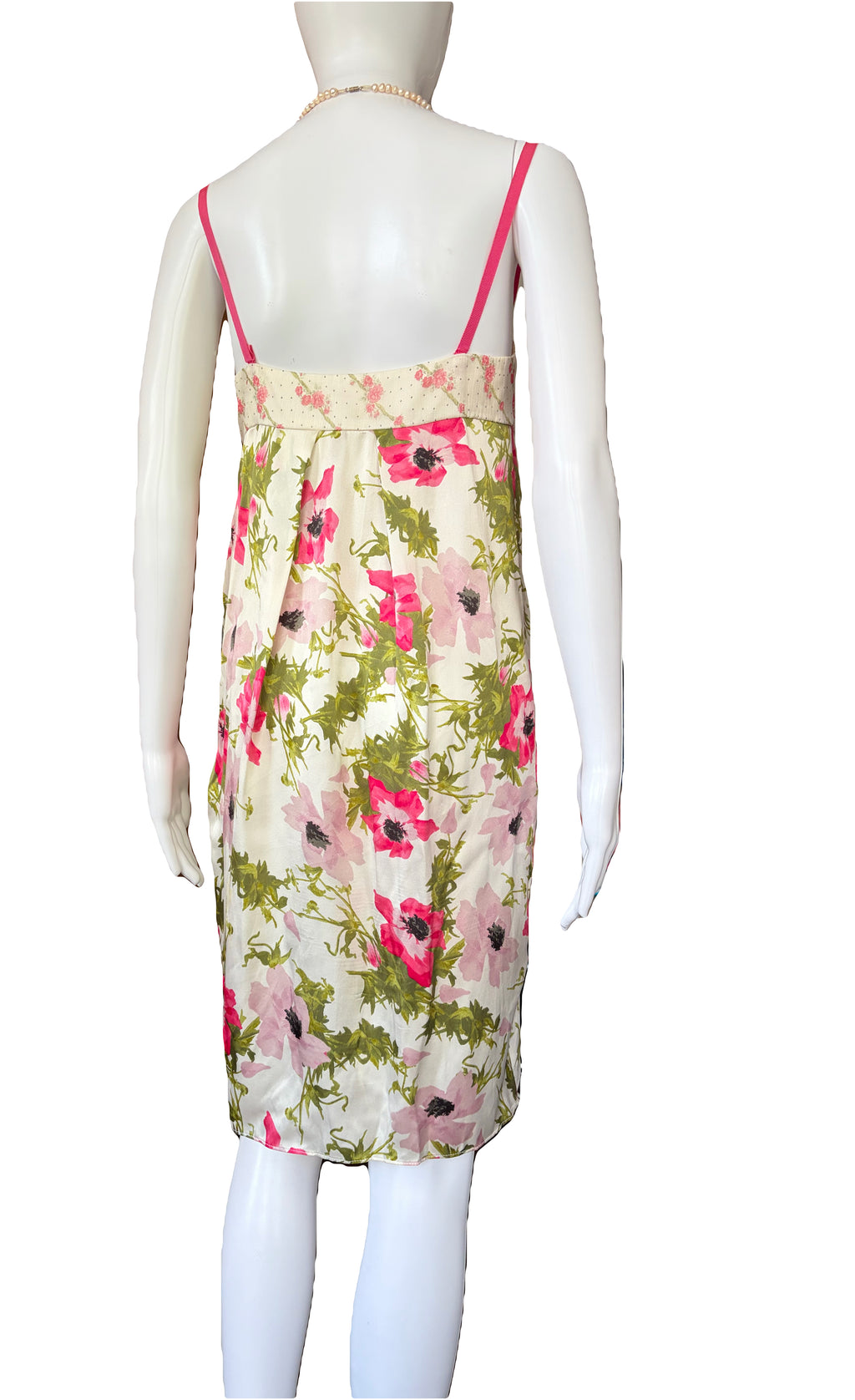 John Galliano 2000s Floral Midi Dress 100% Silk 40IT