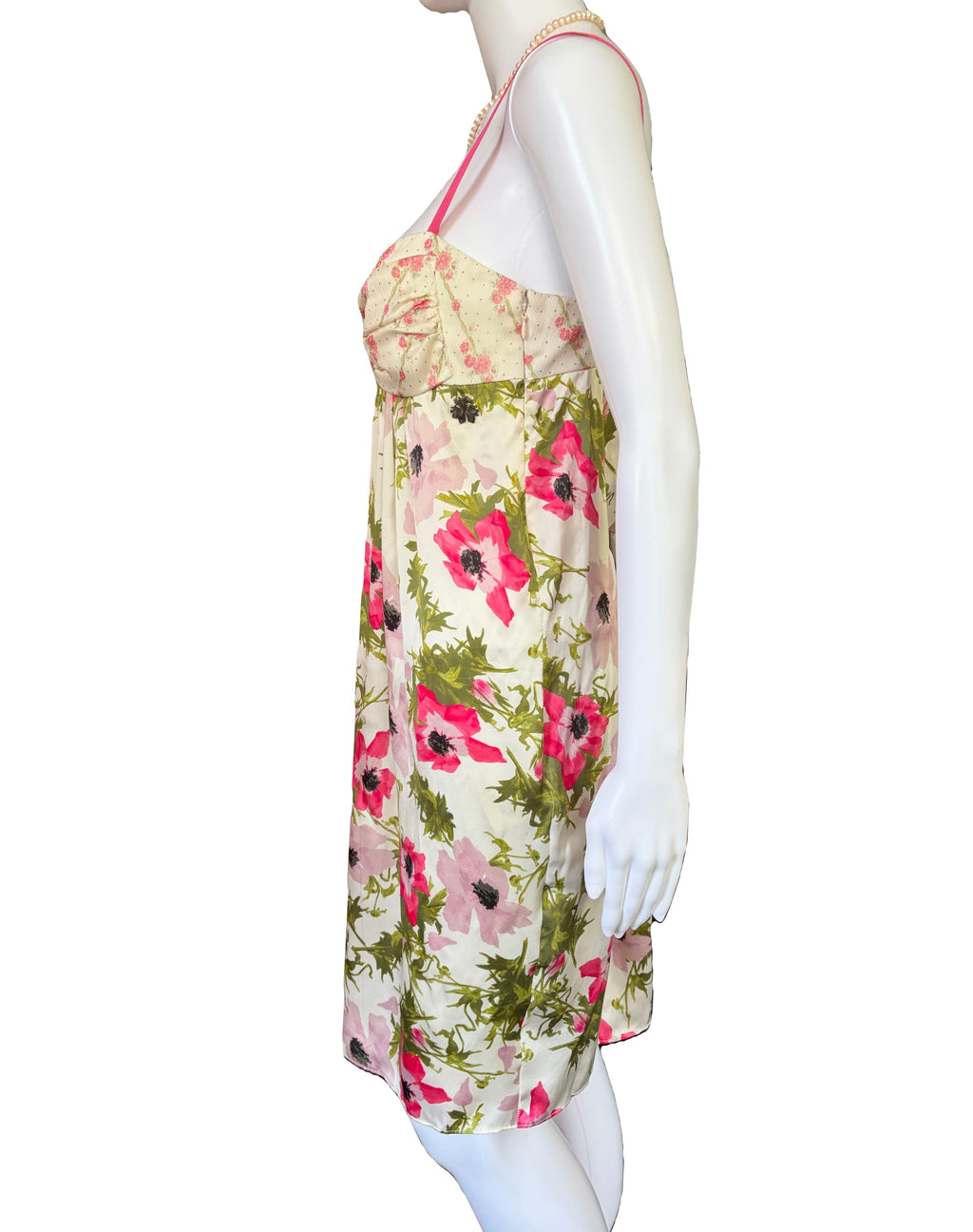 John Galliano 2000s Floral Midi Dress 100% Silk 40IT