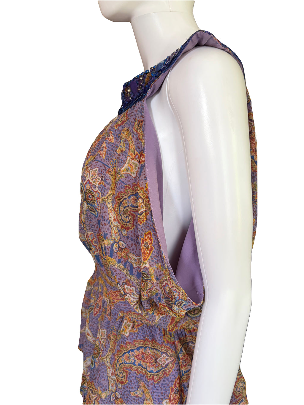 John Galliano 2000 Vintage Paisley Top Embellished Sequins.