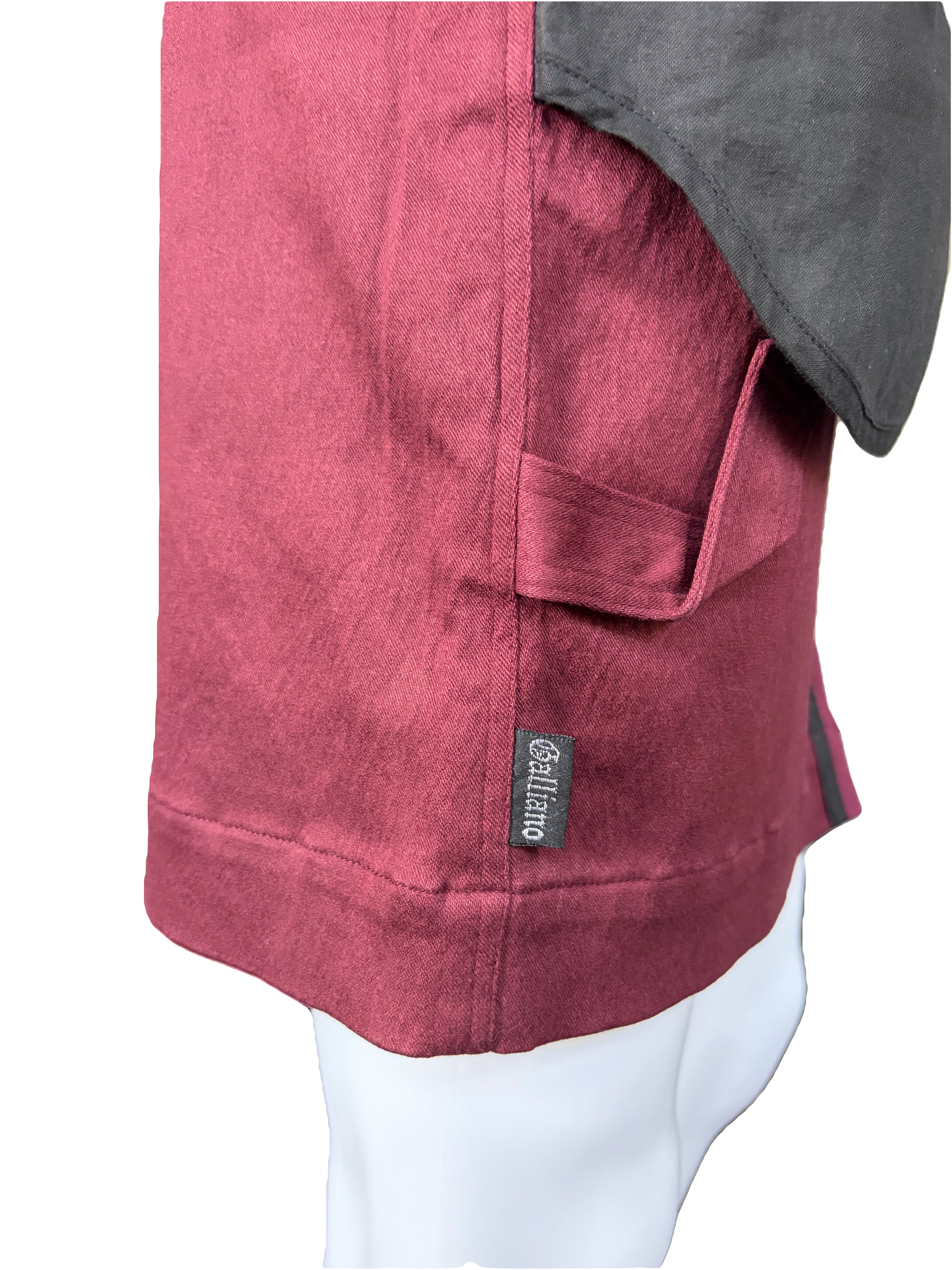 John Galliano Vintage Spring/1991 Burgundy Cargo Mini Skirt Rare.