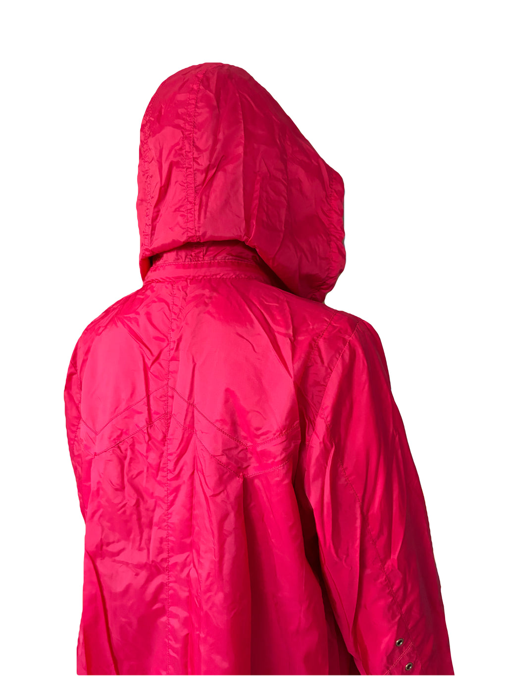 John Galliano 2000s Red Parka Hooded Jacket 42IT  Raincoat